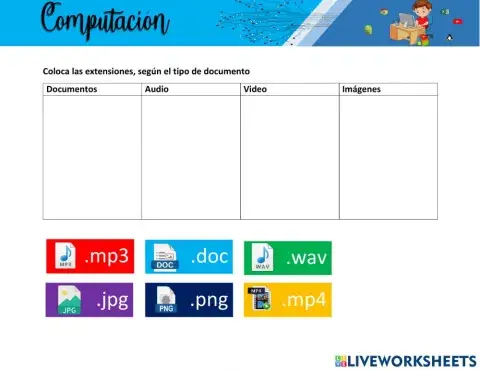 Extensiones de archivos
