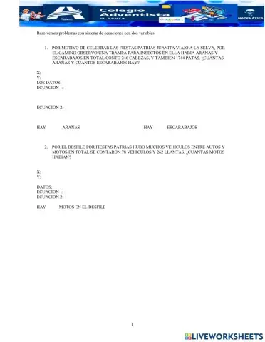 Problema con sistemas de ecuaciones con 2 variables