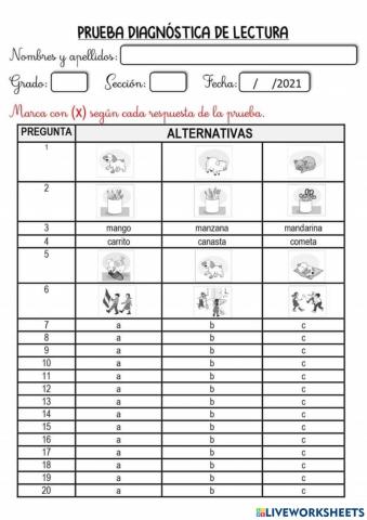 Cartilla de respuestas comunicación