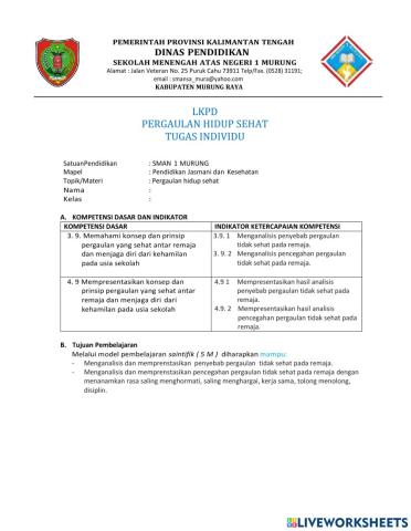Lkpd pergaulan hidup sehat