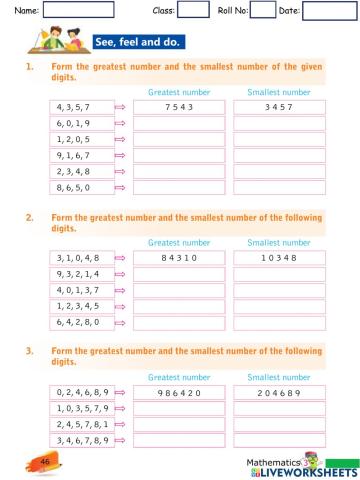 Greatest and Smallest