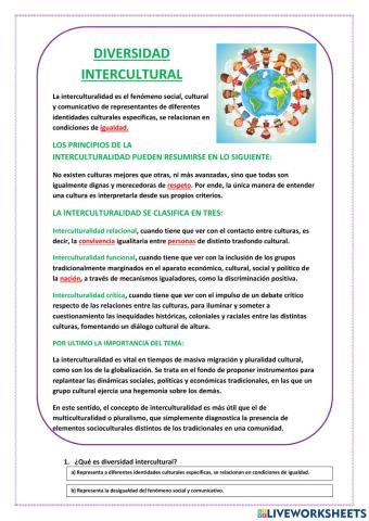 Diversidad intercultural