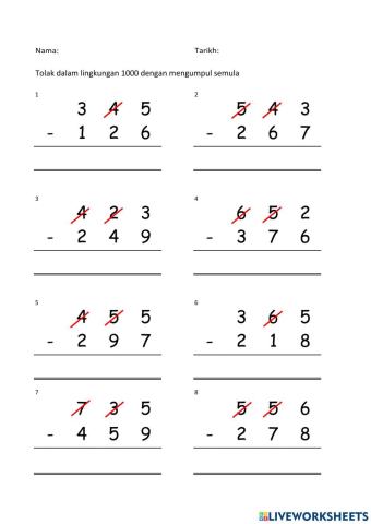 Tolak lingkungan 1000 kumpul semula