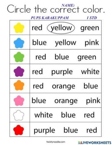 Select the color