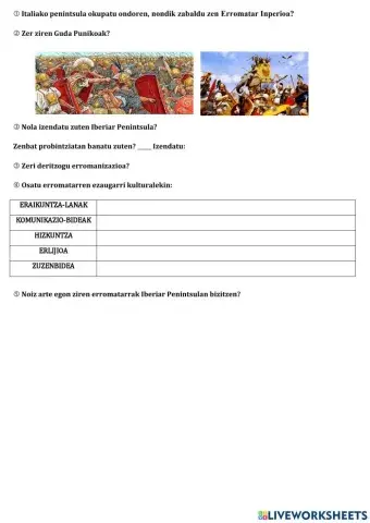 Iberiar Penintsularen konkista eta erromanizazioaren galdetegia