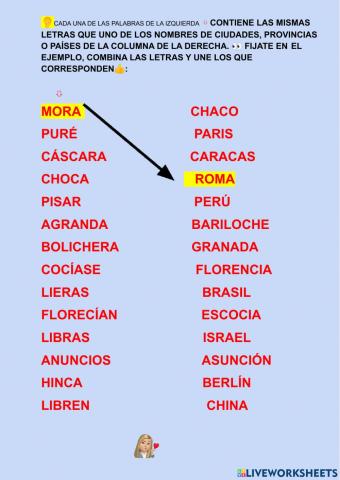 Palabras para armar palabras