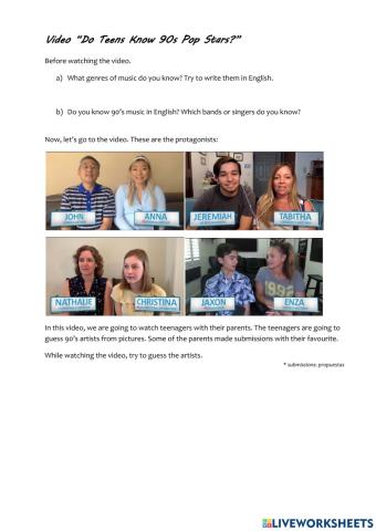 Video “Do Teens Know 90s Pop Stars?”