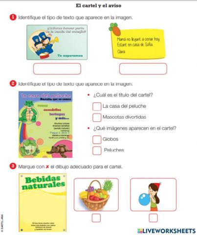 El cartel y el aviso