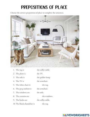 Prepositions of Place