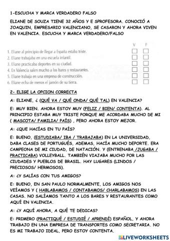 A1 imperfecto escucha