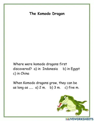 The komodo dragon