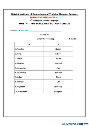 The scholar's mother tongue