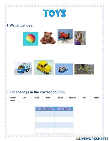 Toys and demonstrative pronouns