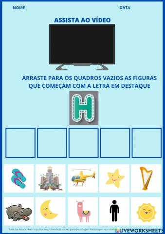 Letra H - método fônico