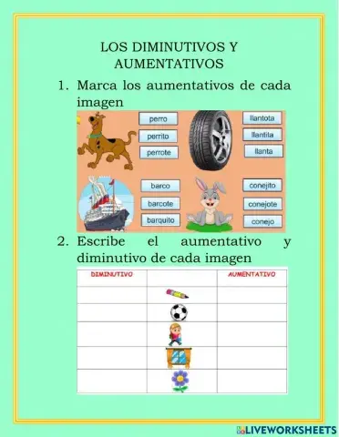 Aumentativos y diminutivos