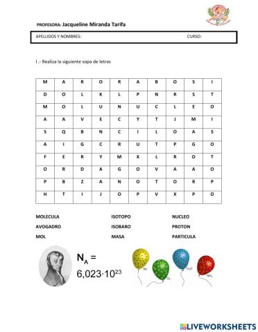 Átomos y moléculas