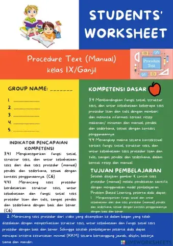 Procedure text (manual)