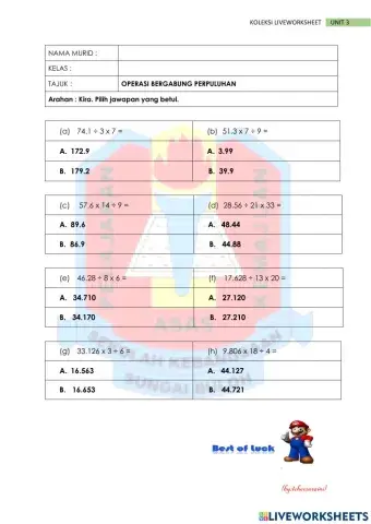 Operasi bergabung perpuluhan part 2