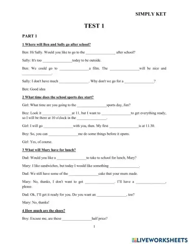 Transcript Ket Simply - Test 1