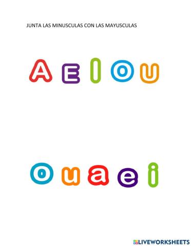 Vocales mayusculas y minusculas