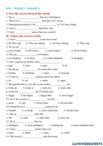 IOE - WEEK 5 - Grade 4
