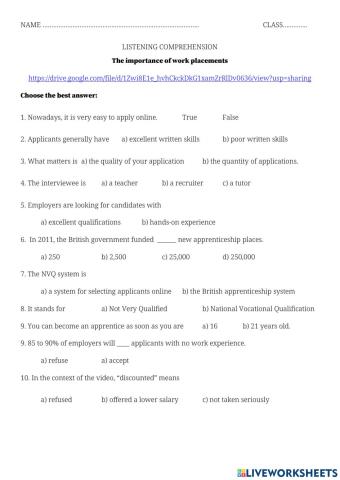 The importance of internships