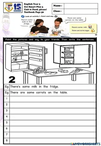 Live worksheet year 3 get smart plus 3 page 55 Activity 2