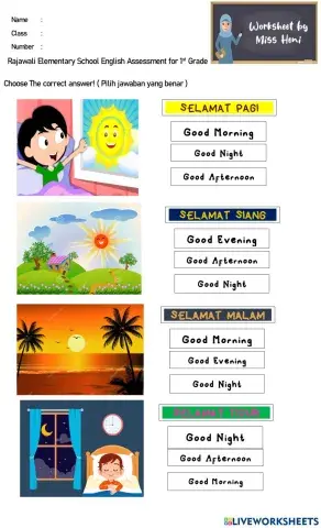 !st Grade Assessment