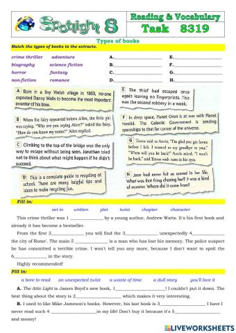 Spotlight 8 Task 8319