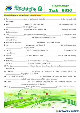 Spotlight 8 Task 8310