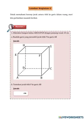 Konsep Dasar Jarak Titik ke Garis dalam Ruang
