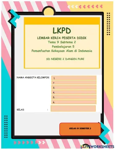 Lkpd kelas 4 tema 9 sub 2 pb 5