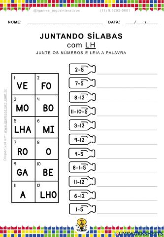 Juntando Sílabas com LH