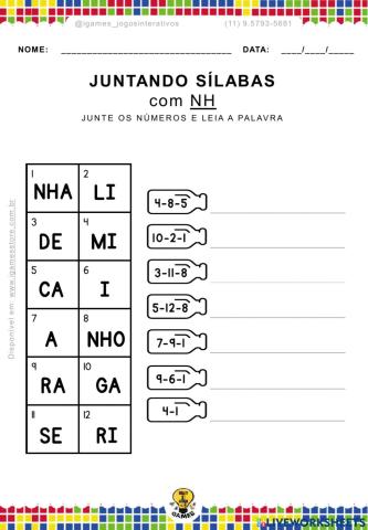 Juntando Sílabas com NH
