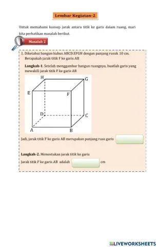 Konsep Dasar Jarak Titik ke Garis dalam Ruang