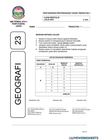 Peperiksaan Pertengahan Tahun 2021