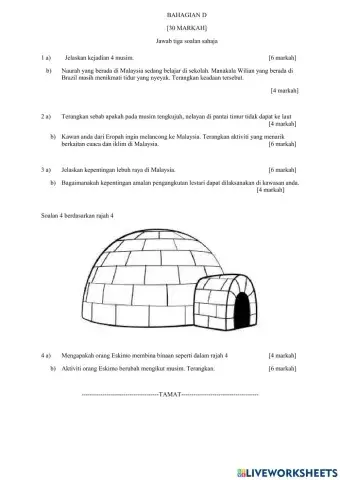 Peperiksaan Pertengahan Tahun 2021 Bahagian C