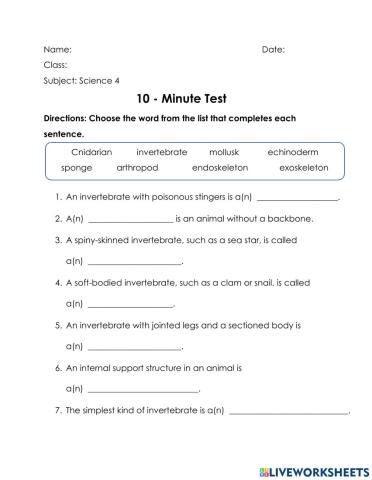 10-Mini Test- Unit 3