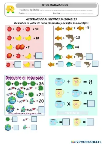 Acertijos con frutas