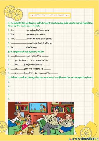 Present simple and present continuous