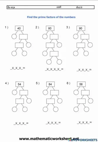 การแยกตัวประกอบโดยใช้จำนวนเฉพาะ