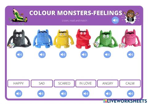 Colour monsters feelings
