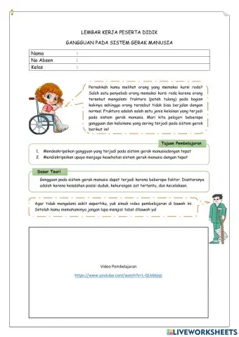 LKPD Gangguan pada Sistem Gerak Manusia