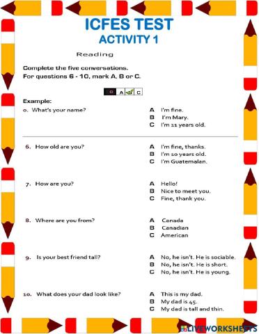 Icfes Test - Activity 1