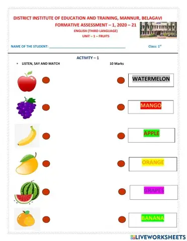 1st U1 Fruits A1 MTF