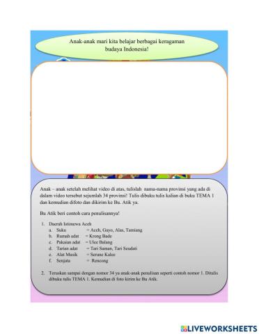 Keberagaman Budaya Bangsaku