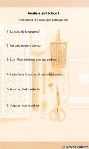 Análisis sintáctico I