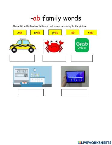 Ab and ad family word