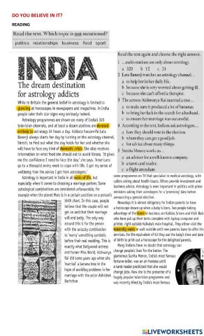 Do you believe in it?