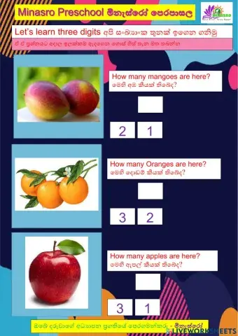 Minasro preschool maths